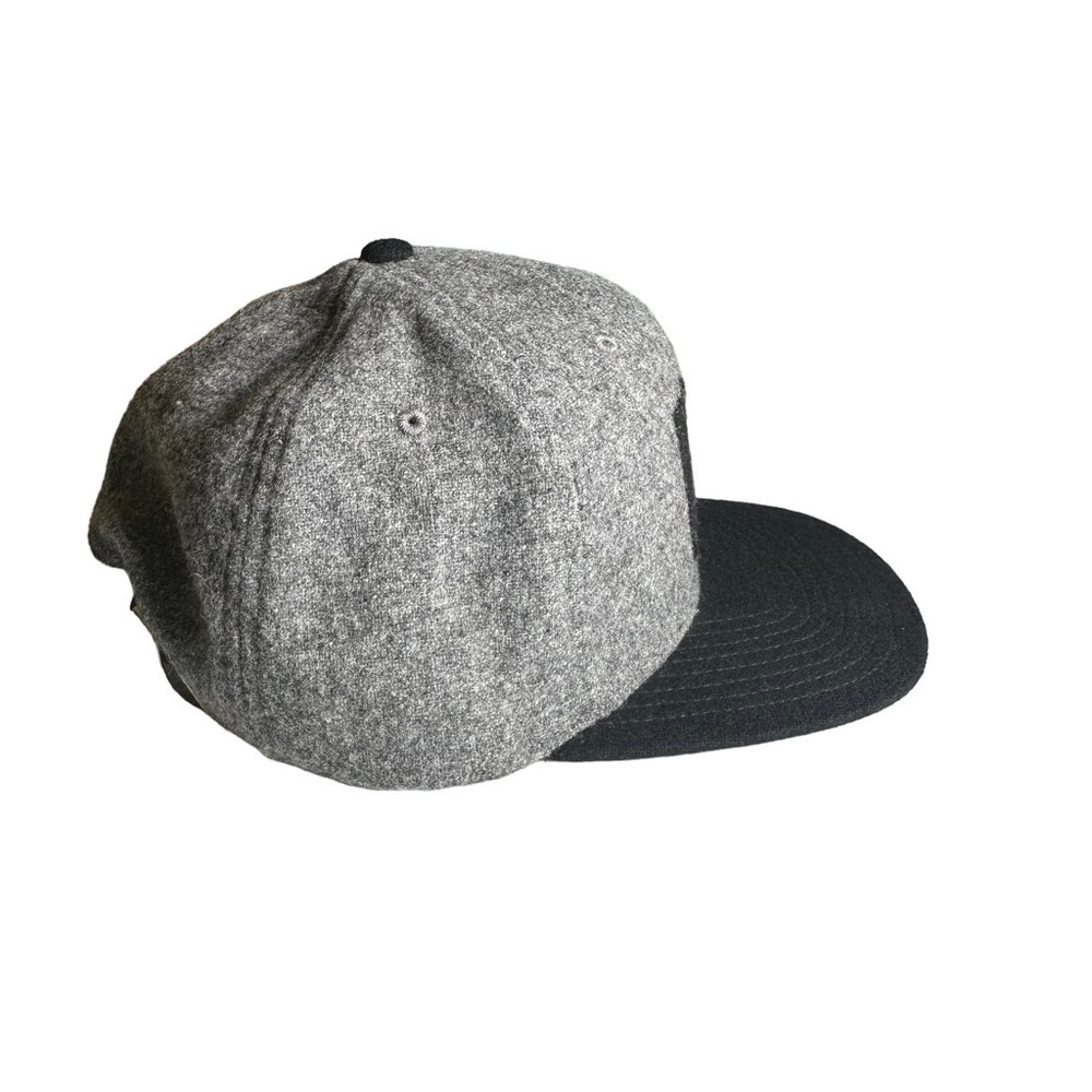 Captuer Headwear 6 Panel Melton Wool Hat Black Gray View 6